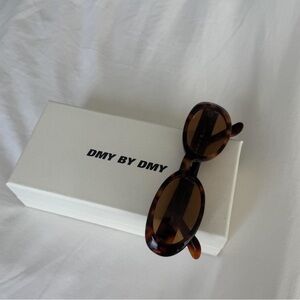 DMY by DMY Tortoiseshell Oval Sunglasses